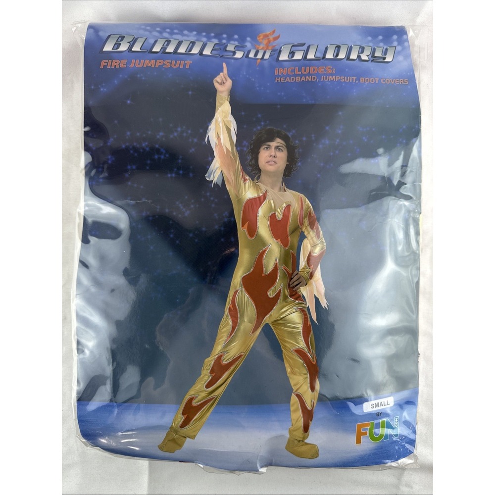 Blades of Glory Fire Jumpsuit Halloween Costume Small Complete
